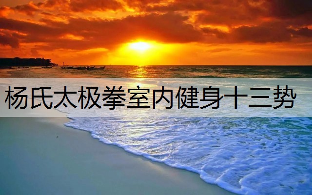 杨氏太极拳室内健身十三势